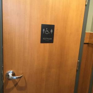 We meet again, Starbucks restroom. #frenemies